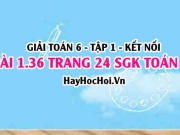 Bài 1.36 SGK Toán 6 tập 1 Kết nối tri thức